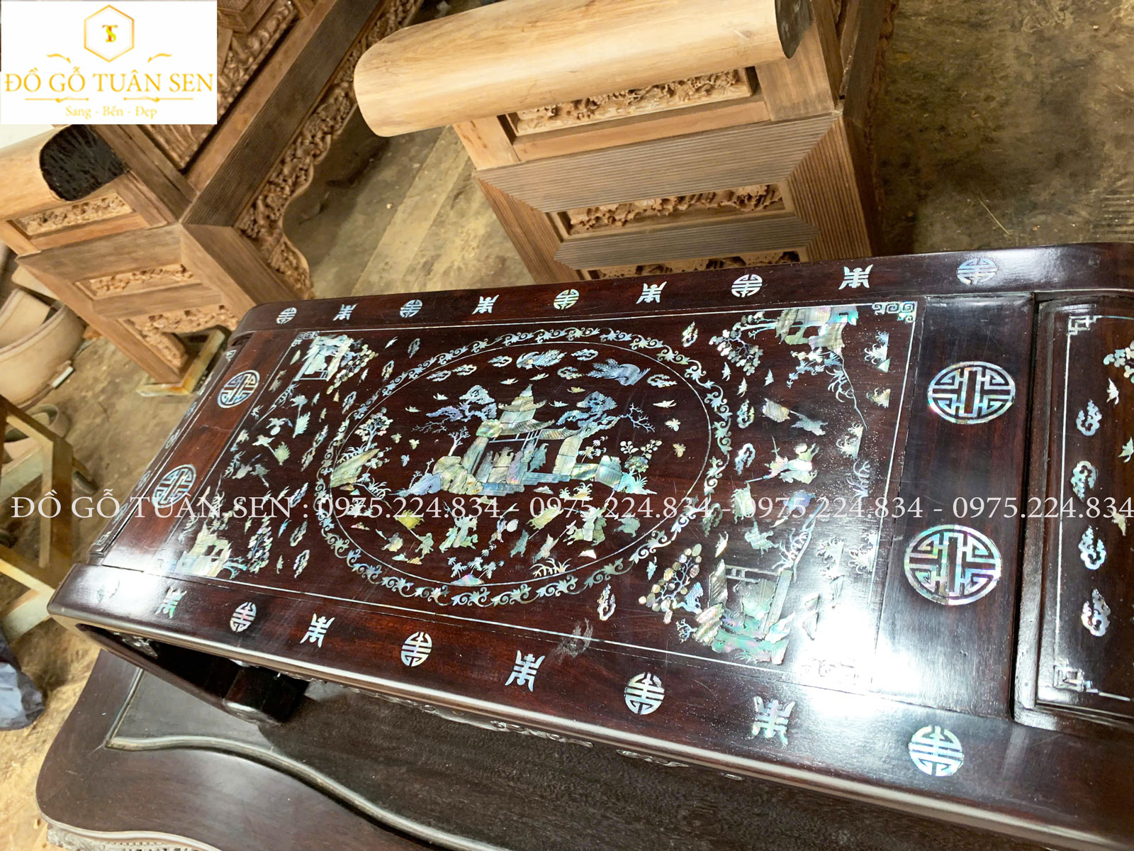 Thông tin văn kỷ gỗ gụ khảm ốc